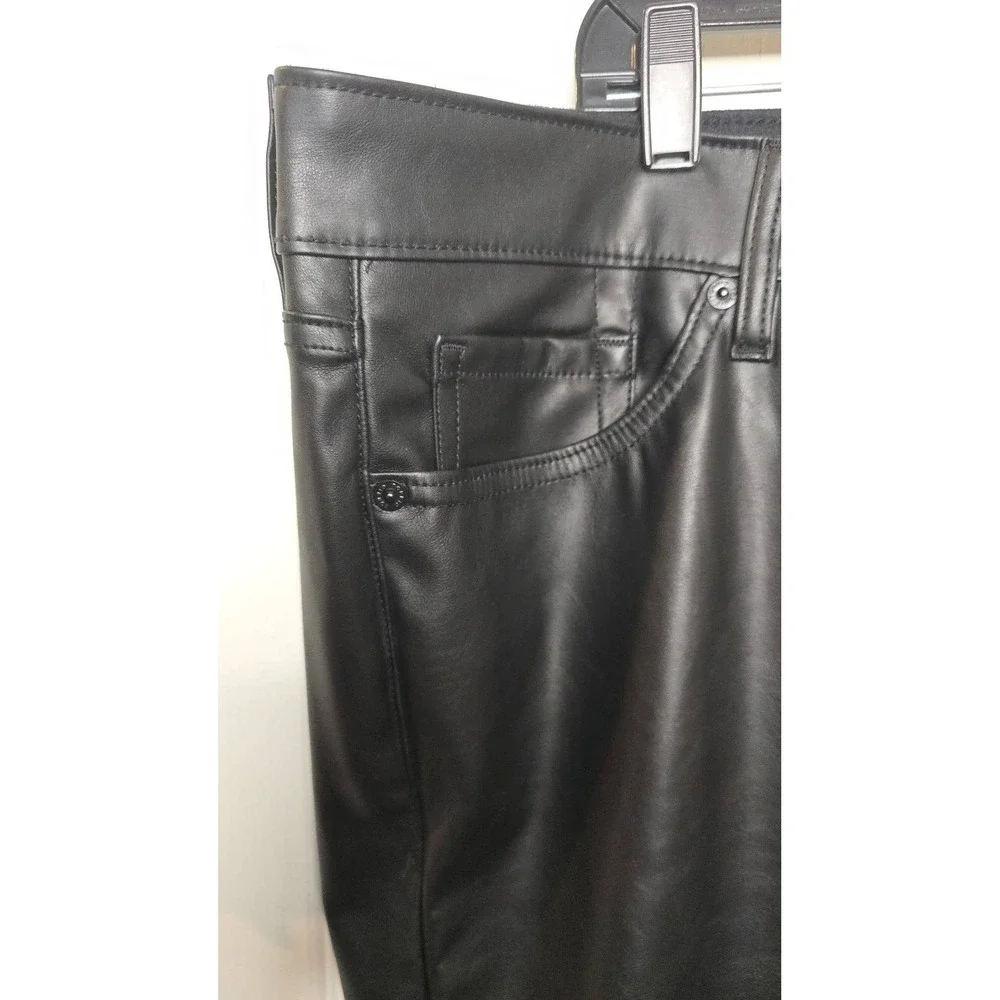 Torrid Women's Black Faux Leather Skinny High Rise Slim Leg Pant Size 20T